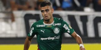 O jogador Andreas Pereira do palmeiras
