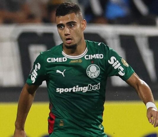 O jogador Andreas Pereira do palmeiras