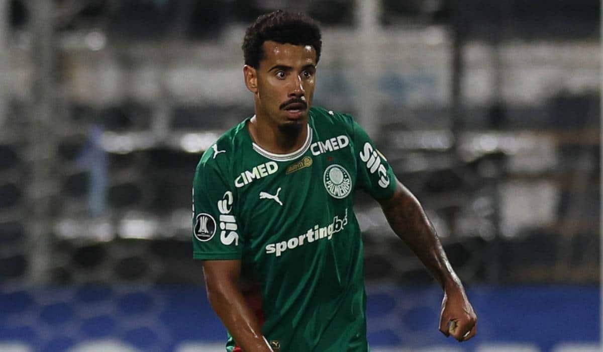 O jogador Lucas Evangelista, da SE Palmeiras