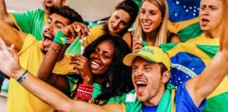 Brasileiros torcendo na Copa do Mundo