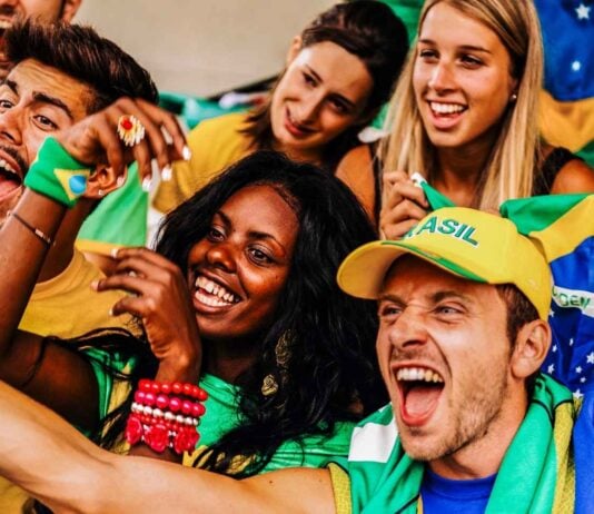 Brasileiros torcendo na Copa do Mundo
