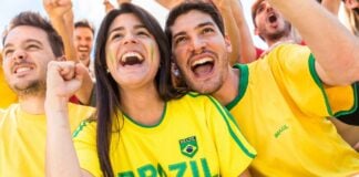 Brasileiros torcendo na Copa do Mundo