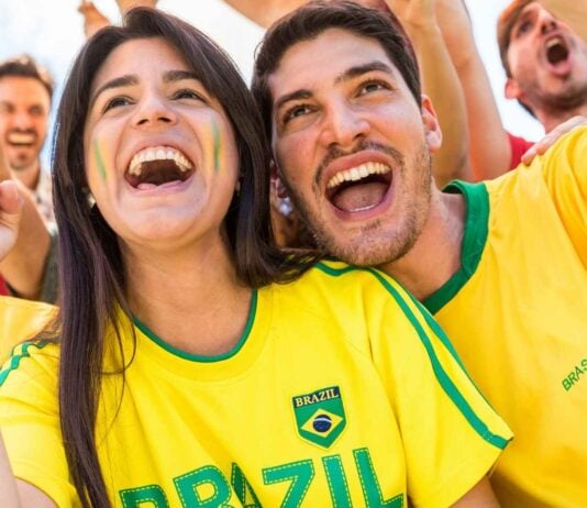 Brasileiros torcendo na Copa do Mundo
