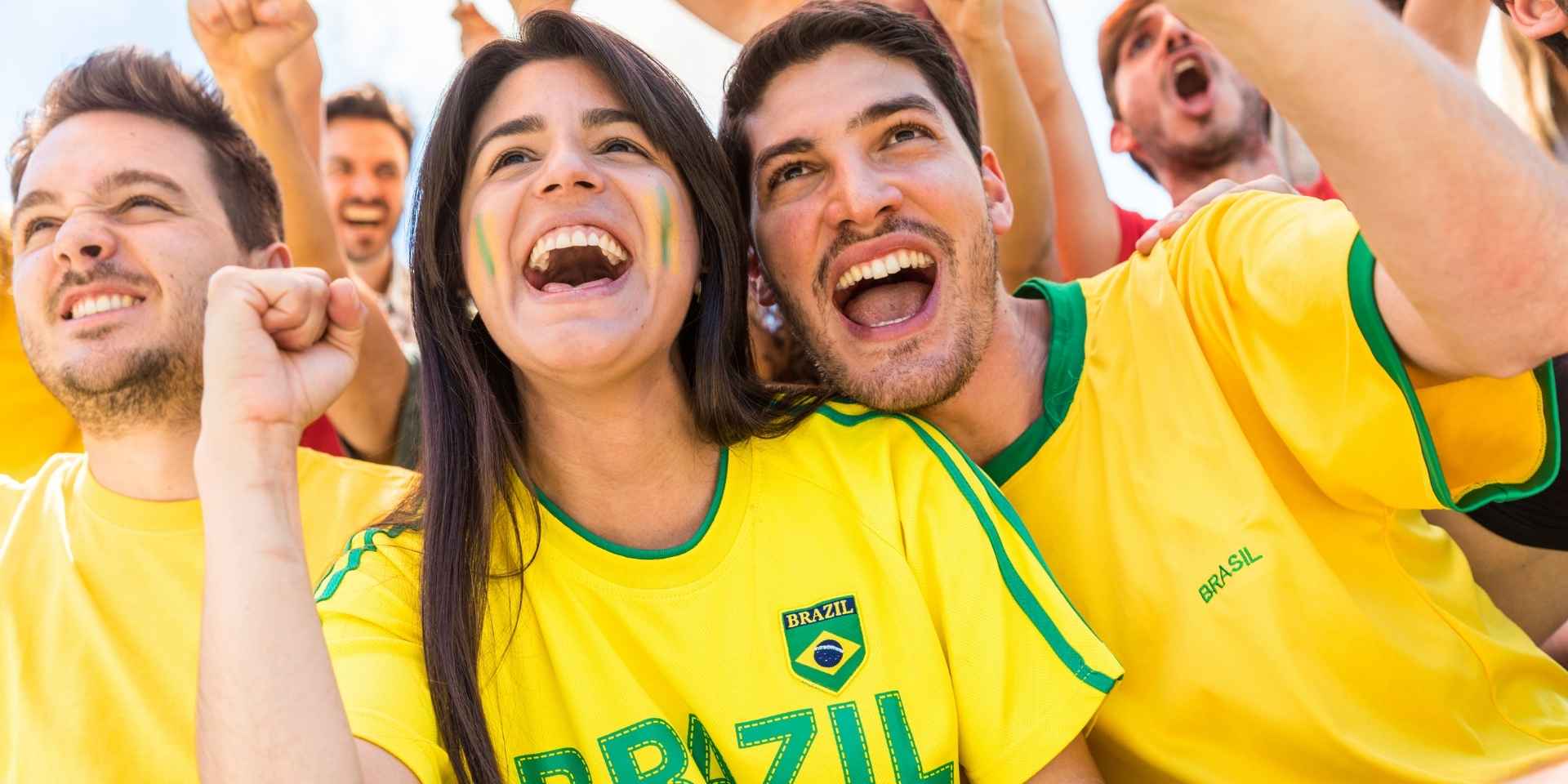 Brasileiros torcendo na Copa do Mundo