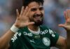 O jogador Flaco López, da SE Palmeiras