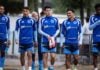 Treino do Cruzeiro no CT do Colo-Colo, em Santiago