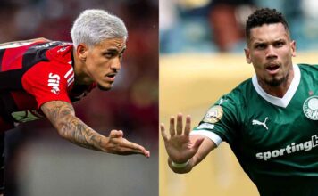 Pedro do Flamengo e Paulinho do Palmeiras