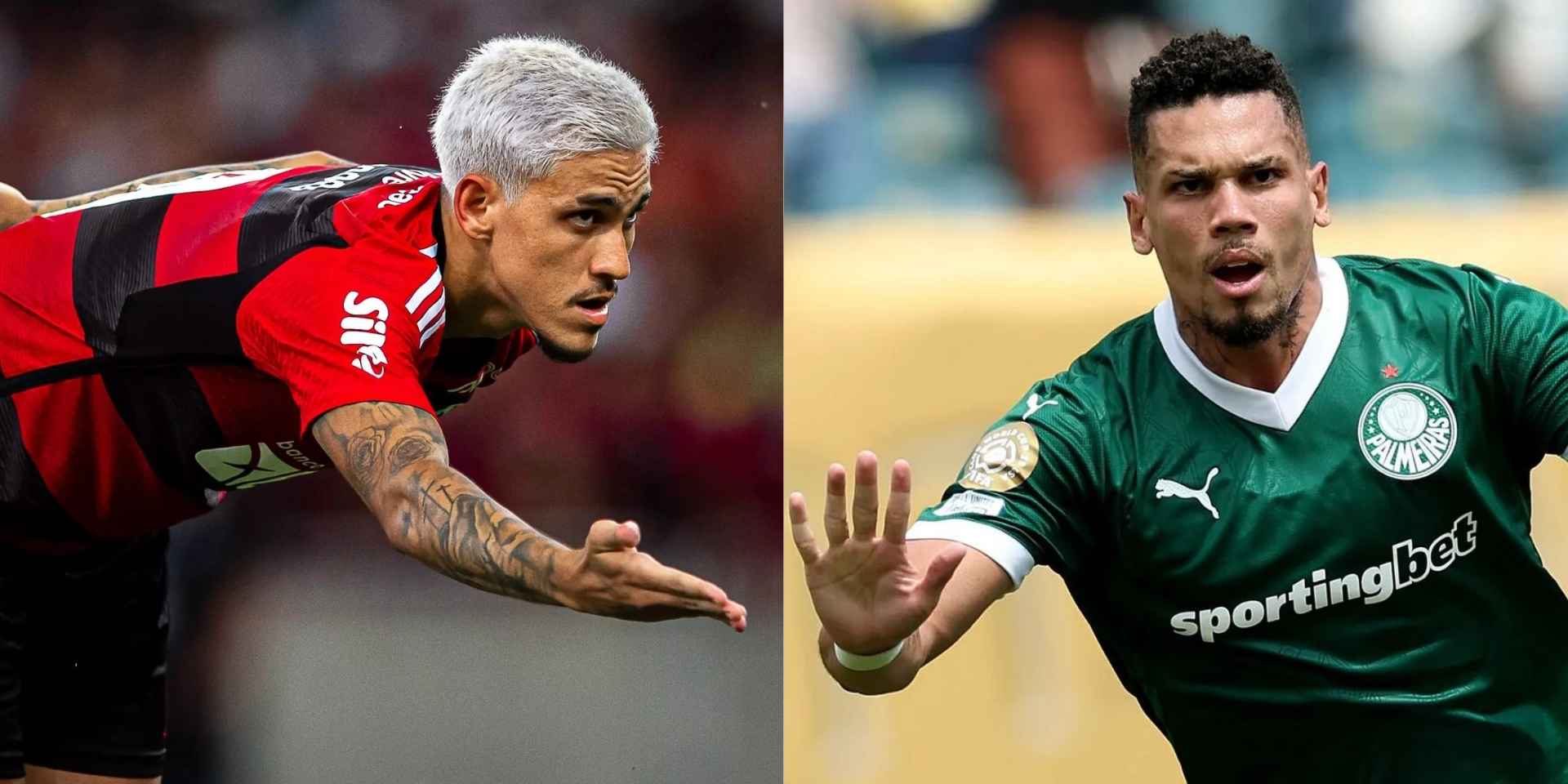 Pedro do Flamengo e Paulinho do Palmeiras