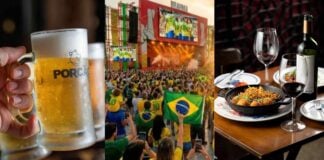 Onde assistir aos jogos do Brasil em BH com telão, vinho, open bar e chope grátis