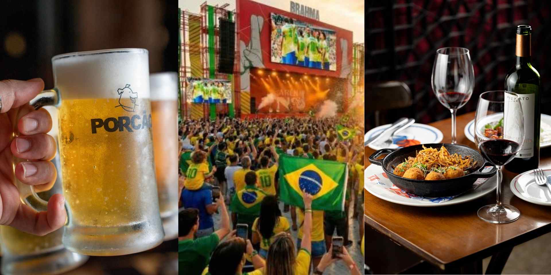 Onde assistir aos jogos do Brasil em BH com telão, vinho, open bar e chope grátis
