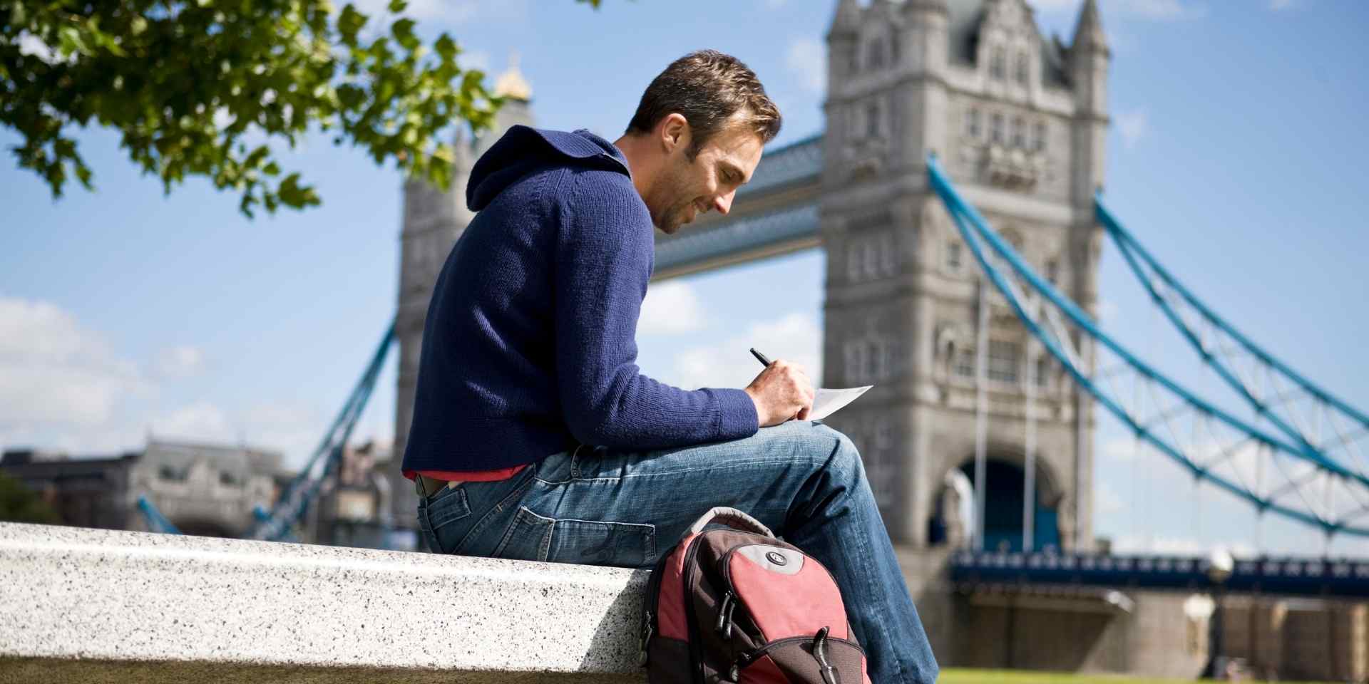 Estudante em Londres Inglaterra