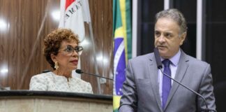 Marília Campos e Aécio Neves