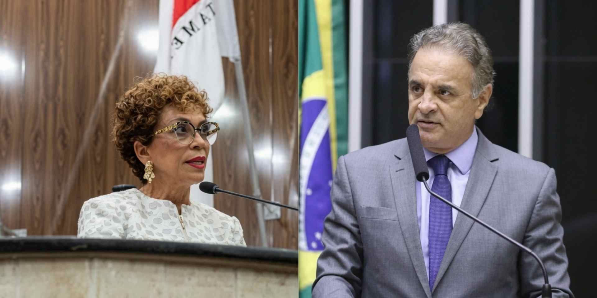 Marília Campos e Aécio Neves
