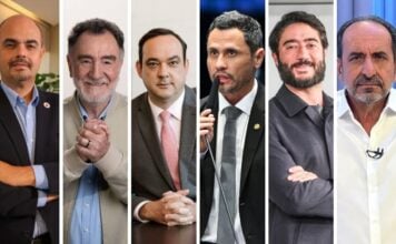 Simões, Patrus, Roscoe, Cleitinho, Gabriel e Kalil