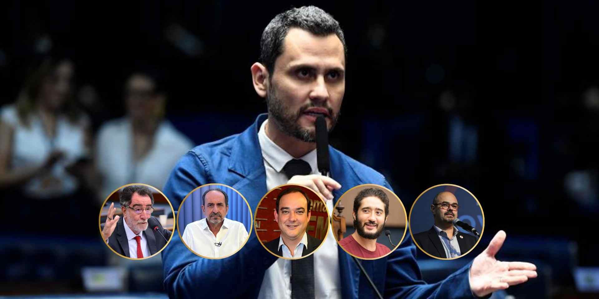 Cleitinho e candidatos ao governo de Minas