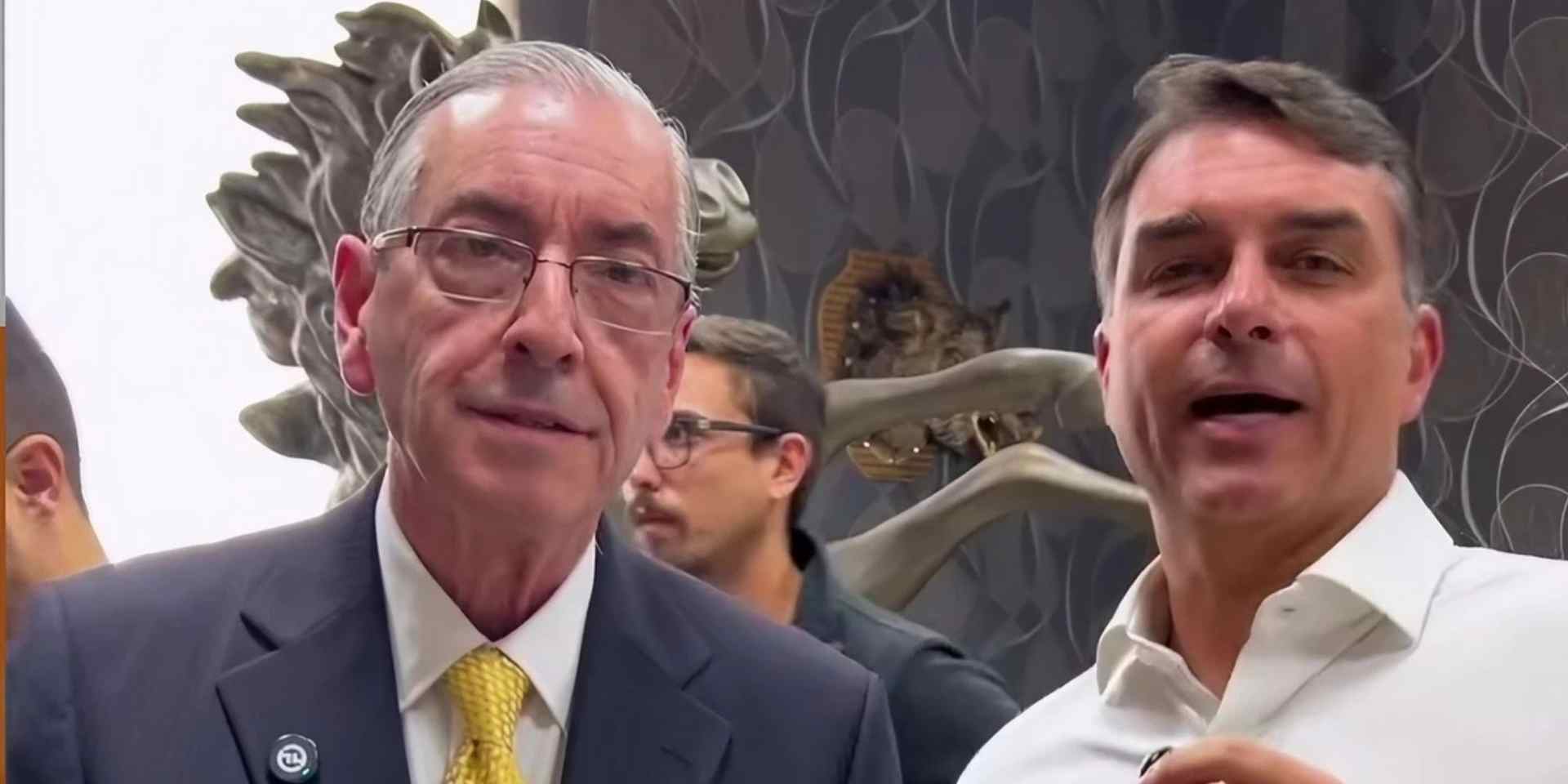 Flávio Bolsonaro e Eduardo Cunha