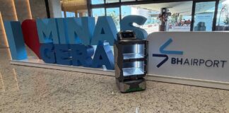 robô entrega aeroporto de bh