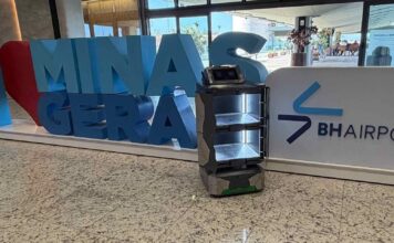 robô entrega aeroporto de bh