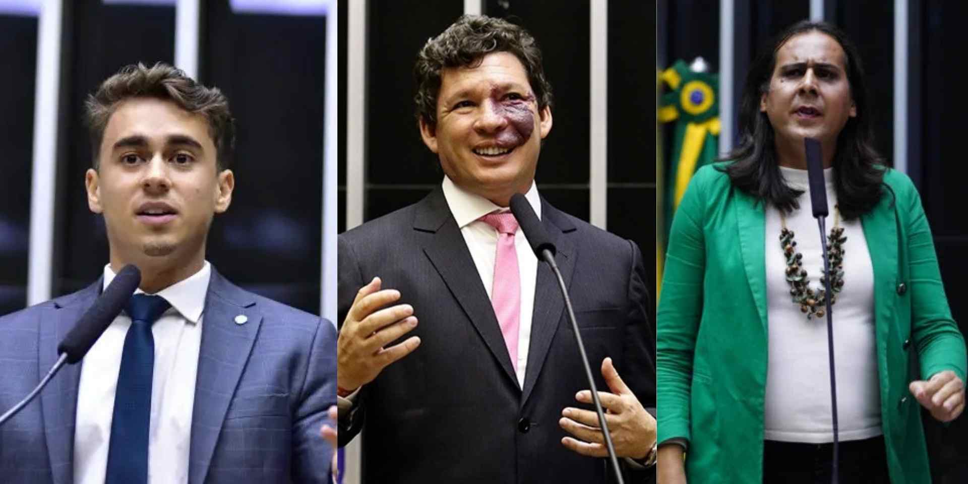 nikolas ferreira, reginaldo lopes e duda salabert